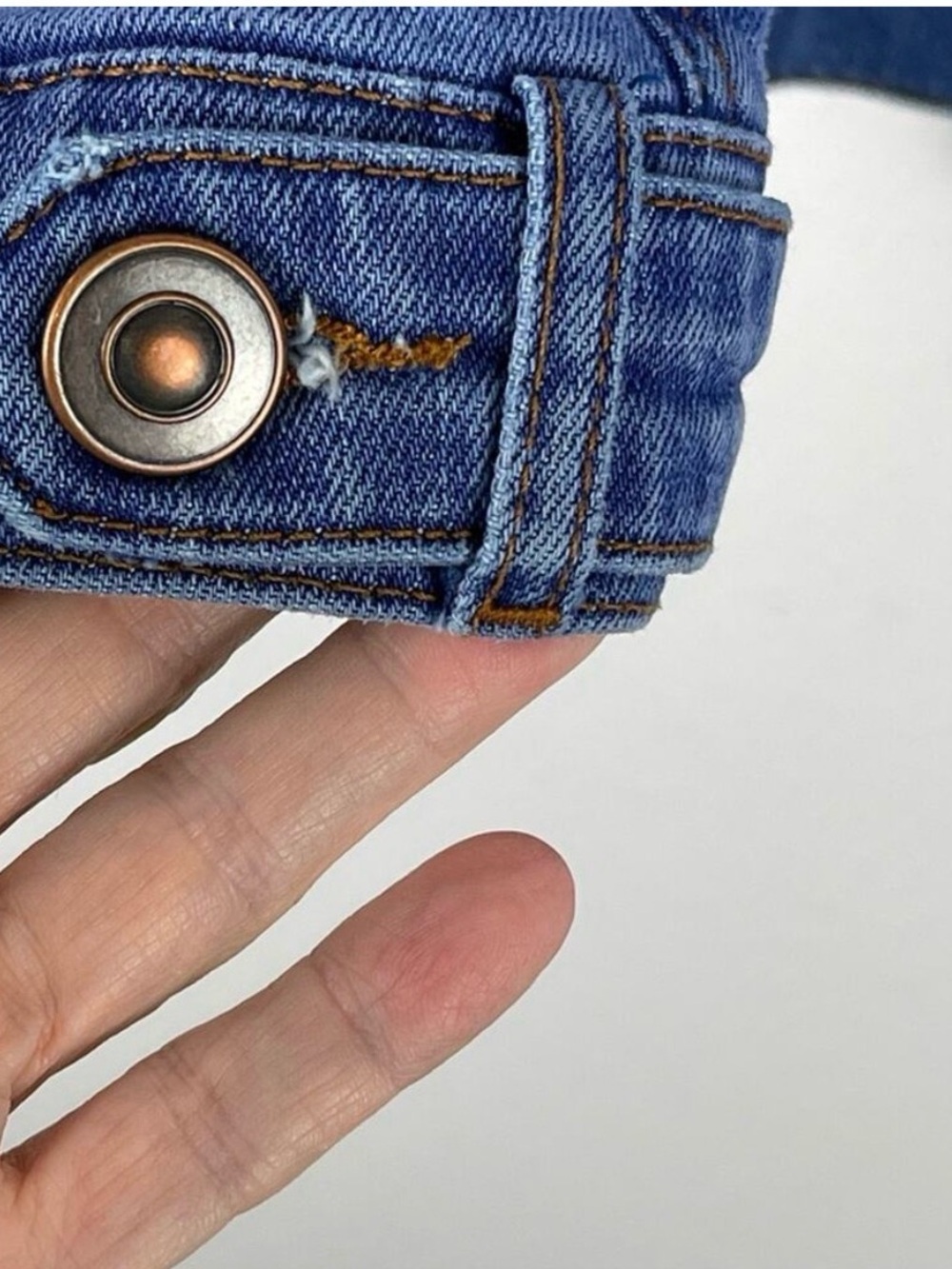 ASOS Trucker Jean Vest Oversized Sleeveless Blue Denim Medium Wash US 6 / UK 10 - Picture 4 of 11